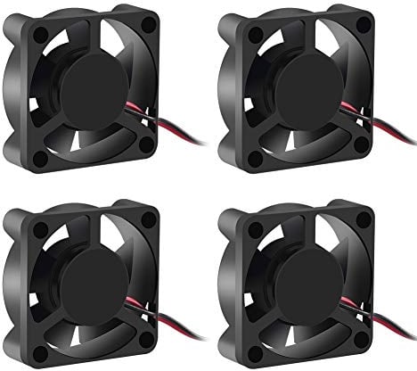 DORHEA 30x30x10mm 12V Fan DC Brushless Cooling Fan 3010 DC 12V Compatible with 3D Printer Extruder Hotend V6 V5 CPU Arduino Humidifier 2Pin (4 PCS)