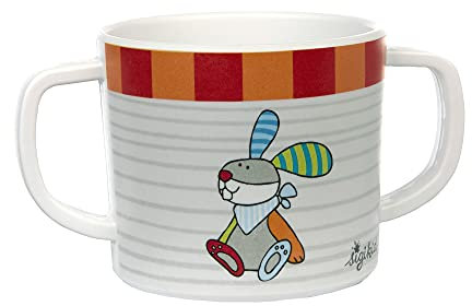 sigikid 25197 Melamintasse Hase Ringel Dingel Mädchen und Jungen empfohlen ab 36 Monate rot/orange
