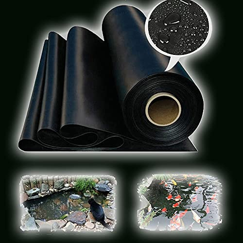 MENG HDPE Gummi Teichfolie Reißfeste Fischteichfolie Vorgeschnittene Schwimmteich Folie Für Fischteiche Wassergärten Teichzubehör 3x6m 4x8m