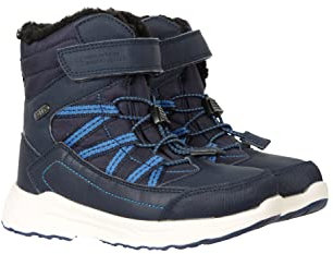 Mountain Warehouse Denver Kids Unisex Waterproof Snow Boots, Textile Upper, Sherpa Lining, TPR Rubber, Boys & Girls - Best for Winter Skiing, Sports, Walking & Outdoors Navy Kids Shoe Size 11