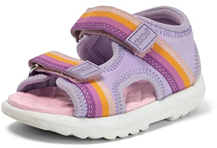 Kickers Girl's Kickster Sandal | Lightweight Sole | Extra Comfort, White, 2.5 UK Child