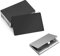 Visitenkarten Metall 50 Stück Blank Karten aus Eloxiertes Aluminium Beeindruckende Lasergravur DIY für House Office Geschenkkarten, mit Visitenkarten Etuis Metall (Schwarz)