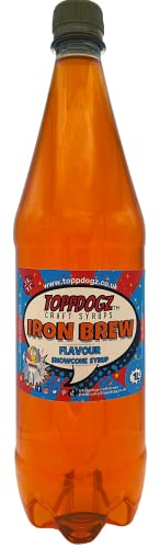 TOPPDOGZ Slush Snow Cone Syrup 1 Litre IRON BREW flavour slushie slushy snowcone