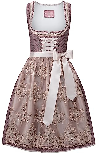 Stockerpoint Damen Dirndl Antonia Kleid für besondere Anlässe, Rosenholz, 38