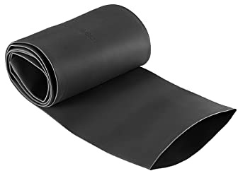 QUARKZMAN 2:1 Guaina Termica 60mm Dia 98mm W, 1m L, Nero | 2:1 Guaina Termorestringente, Antiscivolo, Calore Retraibile Tubi Elettrico Isolamento per Elettrificato Attrezzature