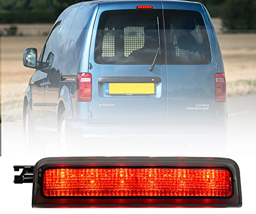 Nslumo LED-Drittes Bremslicht für V/W Caddy MK3 schwarze Linse, hohes Niveau 3 Bremsleuchte für Caddy MK4 SA Scheunentor-Modelle zusätzliches CHMSL-Mittelhochmontage-Bremslicht hinten