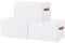 YheenLf Storage Boxes with Lids, Shelf bins with Handles, Foldable Cube Organizer Basket for Organizing, Linens Clothes, Shelves Organiser, White, 33×23×18 cm, 3-Pack