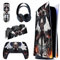PlayVital Autocollant Skin pour ps5 Manette,Sticker pour ps5 Console Disc Edition & Station de Charge & Casque & Télécommande-Ange des Ténèbres