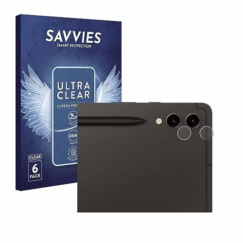 savvies Protection Ecran pour Samsung Galaxy Tab S9 Plus WiFi (Caméra UNIQUEMENT) (6 Pièces) - Film Protection Ultra Clair