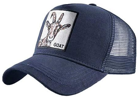 ZXRSJBL Tierdruck Mesh Trucker Cap mit Knopf hinten Bestickt Patch Baseballmütze