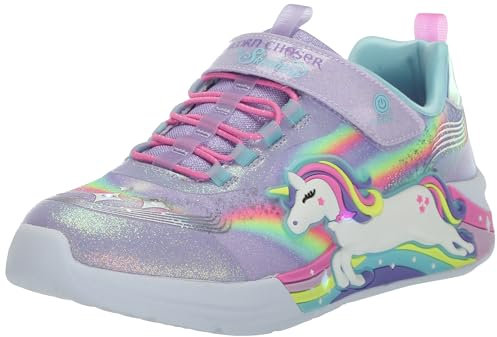 Skechers S-Lights Unicorn Chaser, Sneaker da Bambina (Lavender/Multi, Sistema Taglie Calzature EU, Bambino Piccolo (2-5 Anni), Numero, Media, 32)