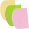 SURDOCA Dough Scraper Bench Scraper - 3P 4.7x3.7 Plastic Flexible Bowl Scraper, Sharp Edge & Angles Cake Scraper. Non-Slip Bakeware Decorating Tools Sculpting & Modeling Tools - Green+Pink+Yellow