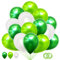 60 Stück Luftballons Grün Weiß Hell-Grüne, Helium Luftballons Grüne, Grün Latex Ballons, 12 Zoll Dschungel Partyballon Deko fur Konfirmation Hochzeit Geburtstag Jungen Kinder Baby Shower Babydusche