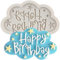 MINFEIDMS Moule en silicone « Happy Birthday » - Moule en silicone - Lettres de l'alphabet - Moule à chocolat pour fête d'anniversaire - Décoration de gâteau - Pâte à gomme - Argile polymère
