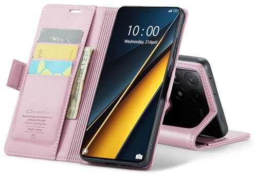 Phernykas Cover per Xiaomi POCO X6 Pro 5G/Redmi K70E 5G Custodia Portafoglio [Blocco RFID] Premium Pelle PU [Magnetica] Wallet Libro con Porta Carte Slot Supporto Flip Case per Redmi K70E 5G, Oro
