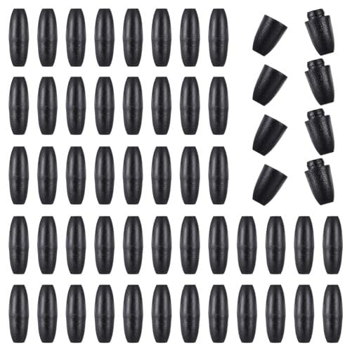 Ymapinc 50Pcs Breakaway Lanyard Clasp 24mm Plastic Break Away Clasps for Necklace Bracelets Lanyards DIY Crafts Black Safety Barrel Connectors for Jewelry Making