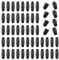 Ymapinc 50Pcs Breakaway Lanyard Clasp 24mm Plastic Break Away Clasps for Necklace Bracelets Lanyards DIY Crafts Black Safety Barrel Connectors for Jewelry Making
