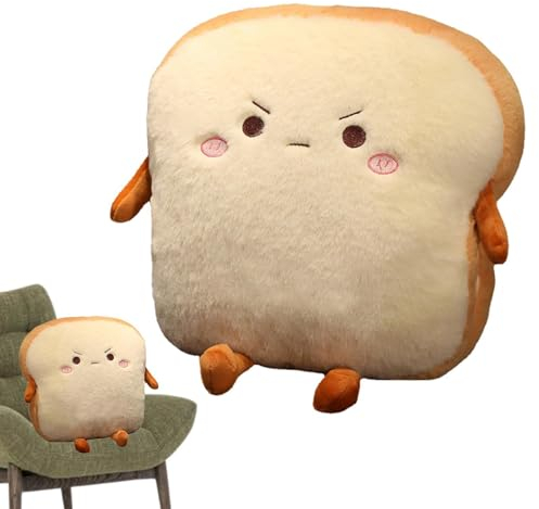 Toast-Plüsch-Kissen, 40cm Brotform Plüschkissen, Toast Plüsch Kissen, Geschnittenes Brotkissen Toast Kuscheltier, Winter Supply Niedliches Handwärmer-Kissen-Geschenk Für Mädchen, Kinder