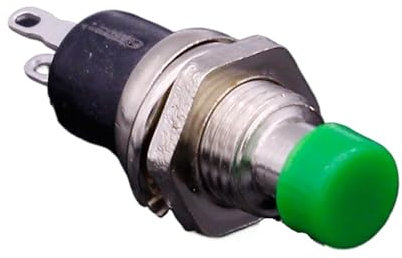 Mini interrupteurs à bouton-poussoir à ressort momentané, non normalement ouverts, vert, 10 pièces