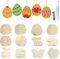 Ostern Basteln Kinder, Osterbasteln mit Kindern, Osterdeko, Ostergeschenke Kinder, Diy Anhänger Ostern, 60 Stück Bastelset, mit Aquarellstift, Deko Schnur