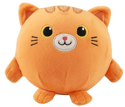 I-TOTAL® - Weiches Squishy Kissen aus Memory-Schaum 14 cm Durchmesser, Squishy Pillow (ORANGE Tabby CAT)