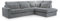 X-Group4th Ecksofa Aus Hochwertigem Material – Modernes Ecksofa Mit Kissen Wellenfederung Rückseite Bezogen Ideal Für Wohnzimmer Komfortabel Und Stilvoll Rechts-Layout 89x314x224 cm Schwarz