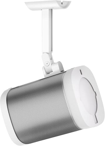 notiela Ceiling Mount and Wall Mount Bracket for Sonos One, One SL, Play 1 Speaker Tilt & Swivel Adjustment Compatible with One SL, One, Play:1 Mounting Brackets, White.