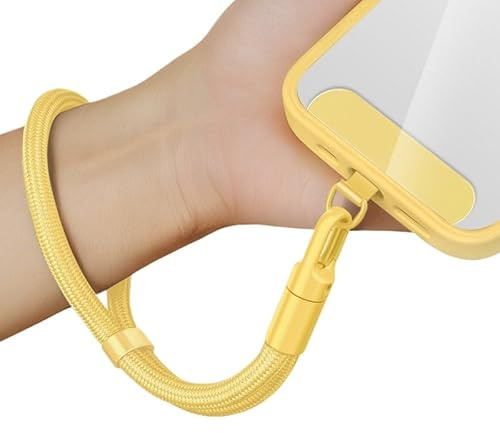 newplenty Chaîne de téléphone portable courte universelle, réglable, cordon pour téléphone portable, lanière, sangle de téléphone portable, anti-perte avec patch ultra fin