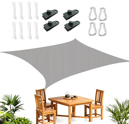 Sonnensegel, wasserdicht, verstellbare Seile, UV-Schutz, wasserdicht, für Familientreffen, Terrasse, Grill, Party, Outdoor, Rucksack, Wandern, Play