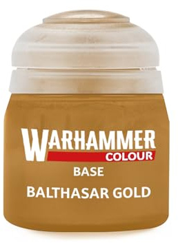 Warhammer Colour Base Acrylic Paint, Balthasar Gold, 12ml
