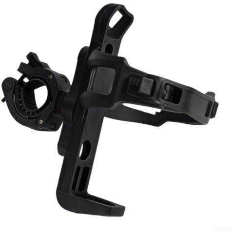 Bicycle Water Bottle Cage, Adjustable 5.5-7.5cm Fit, Anti-Shake PC Holder for Road MTB E-Bike Handlebar Frame Fork Stroller Wheelchair Riding Black