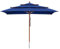 anndora Sonnenschirm 3-lagig 300 x 300 cm eckig Gartenschirm - Blau