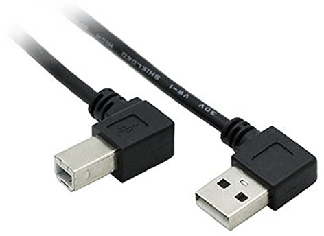 M03 50 cm USB 2.0 a/b Conector acodado Cable Adaptador Cable de impresora PC picaporte