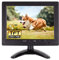 WHOLEV CCTV Monitor 8 inch TFT LCD HD Color Screen 1024 * 768 with AV/VGA/HDMI/BNC Input Built-in Speaker for Raspberry Pi Home Security CCTV PC Display