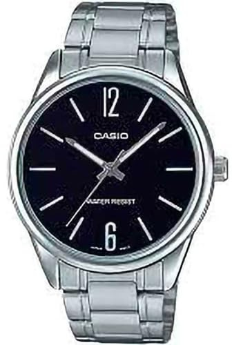 Casio MTP-V005D-1B Armbanduhr, Schwarz, 47 x 40 x 8,1 mm, klassisch