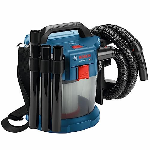 Bosch GAS18V-3N, 18V 1.6 gallone Vuoto Strumento Nudo, Composito, Blu