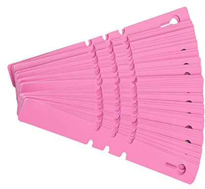 100 Unidades Etiquetas Plásticas para Plantas Árboles Jardín Colgantes Impermeables Marcadores de Vivero Reutilizables (Rosa)