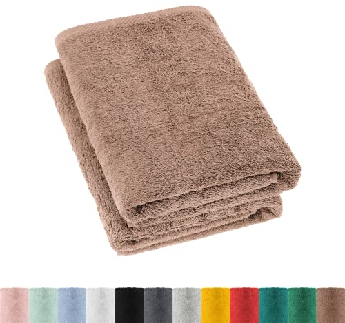 2er Pack Frottier Duschtücher Set 70x140 cm 100% Baumwolle, 2X Duschtuch Sandstone