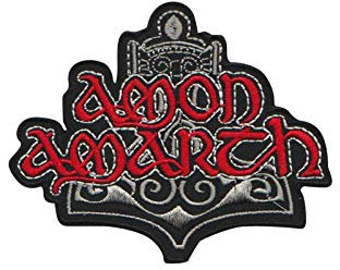 SigitasTrading Amon Amarth Red Melodic Death Metal Aufnäher Besticktes Patch zum Aufbügeln Applique