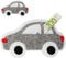 Geldgeschenk/Deko/Glückwunschkarte - Filz Auto - grau - ideal für Gutschein + Geldscheine + Foto´s + Glückwünsche - Geldgeschenkverpackung - Reisekasse / ..