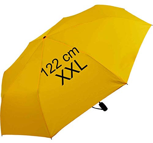 XXL Taschenschirm mit Auf-Zu-Automatik - Full Class - 122 cm großes Dach - gelb