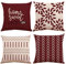 YCOLL Kissenbezüge 4er Set Leinen Kissenbezüge Dekokissen für Sofa, Couch, Gartenbett 50x50cm