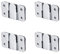 Flush Mount Brackets, Concealed Headboard Wall Fixings Brackets, Stainless Steel Heavy Duty Picture Hanging, Wall Mount Interlocking Z Clip Hook for Pictures, Mirrors Frames Hanging (Large-4 Pairs)