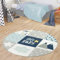 TT Home Teppich Kinderzimmer Kinderteppich Spielmatte Babymatte Modern Jungs Mädchen, Farbe: Blau, Größe:150 cm Rund