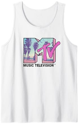 MTV Beach and Palm Tree Logo Tank Top
