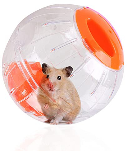 WEIWUXIAN Hamster Laufkugel, 4.7 Zoll Übungsball für Kleine Tiere, Ratten, Rennmäuse - Joggingball Rolle Kugel (Orangen)