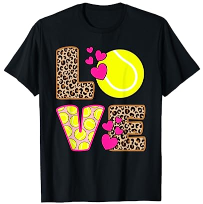 Love Tennis Tennisspieler Damen Mädchen T-Shirt