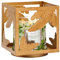PartyLite Kerzenhalter – Quadratischer goldener Frond-Metall-Halter für Duftkerzen