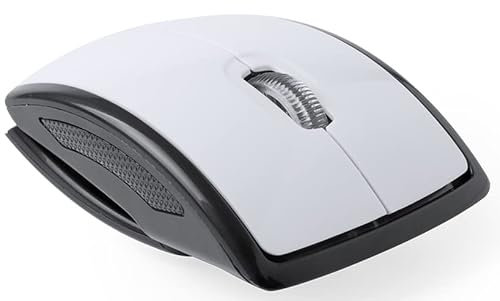 Mouse Pieghevole Wireless ottico Senza Fili Ergonomico Soft Touch Computer usb (NERO)