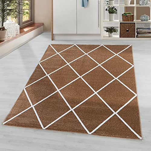 Morhane Rio Diago Teppich hochflor rechteckig 80x150cm Kupfer